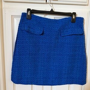 LOFT Vibrant Blue Mini Skirt